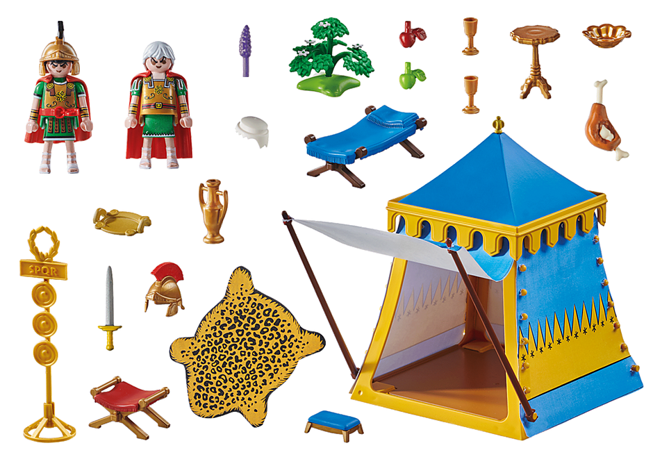 71015 Asterix: Leader`s tent with generals detail image 4
